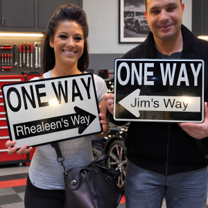 Personalized One Way Street Sign Custom Aluminum Arrow