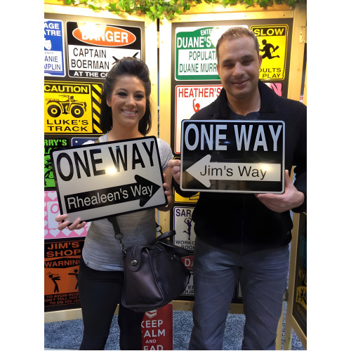 Personalized Aluminum One Way Sign