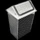 Diamond Plate Garbage Can with Revolving Lid