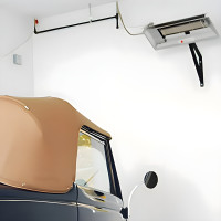 25,000 BTU Natural Gas Infrared Radiant Garage Heater with Thermostat