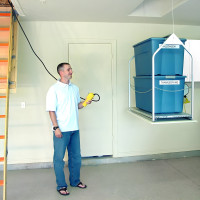 Extra-High Attic Storage Lift - 19ft Ceiling - 200lbs - Corded Remote