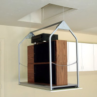 Extra High Attic Lift - 19ft Ceiling - 200lbs - Wireless Remote