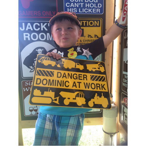 Personalized Aluminum Construction Sign