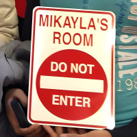 Personalized Do Not Enter Room Door Sign - Rustproof Aluminum