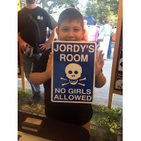 Personalized Aluminum Skull Sign