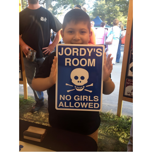 Personalized Aluminum Skull Sign