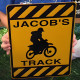 Personalized Aluminum Track Sign Personalized Aluminum Track Sign
