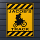 Personalized Motocross Dirt Bike Track Aluminum Caution Sign
