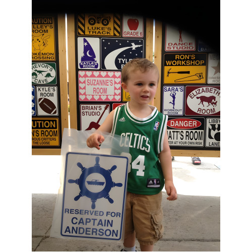 Personalized Aluminum Captain Sign