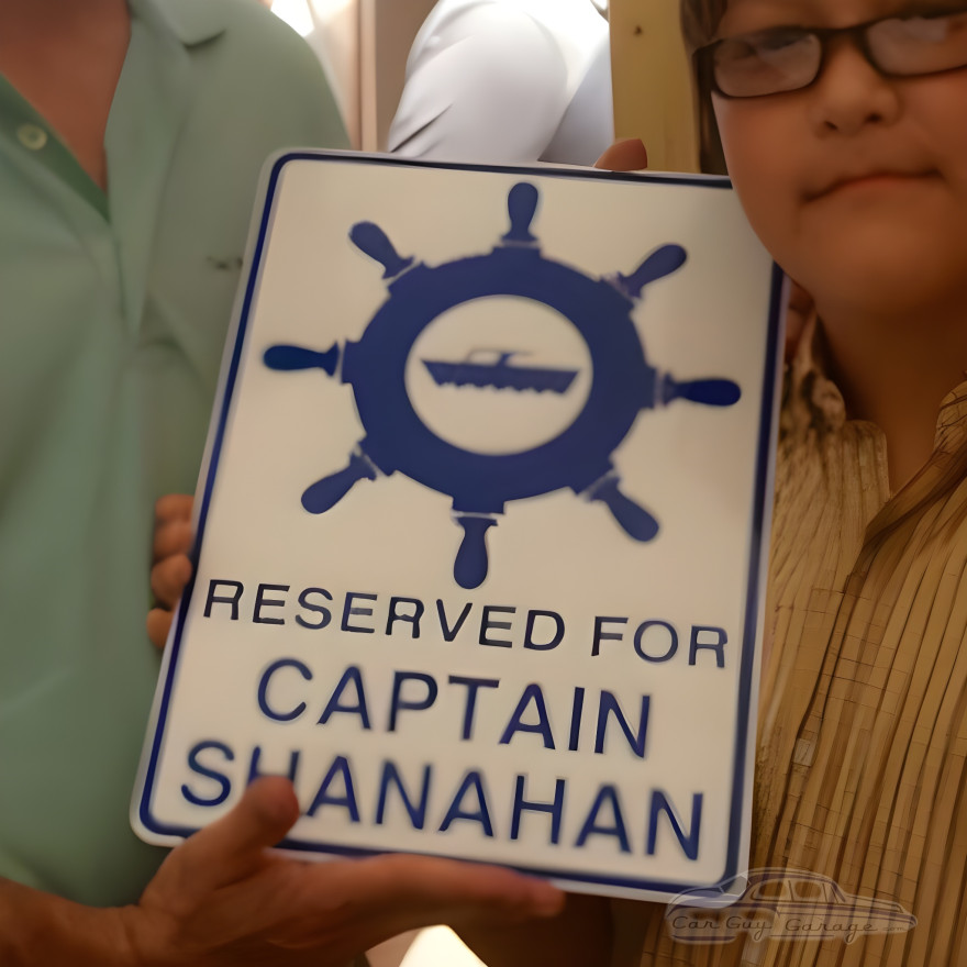 Personalized Aluminum Captain Sign Personalized Aluminum Captain Sign