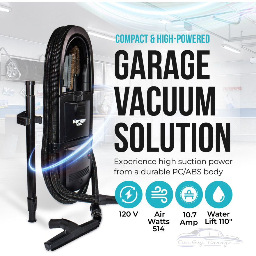 Black Garage Vacuum with Accessories Black Garage Vacuum with Accessories