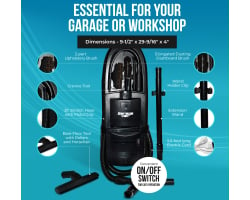 Black Garage Vacuum with Accessories