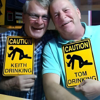Personalized Caution Drinking Aluminum Bar Sign - Man Cave/Garage