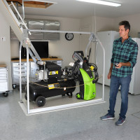 Electric Attic Storage Lift - 10ft Ceiling - 250lbs - Wall Switch