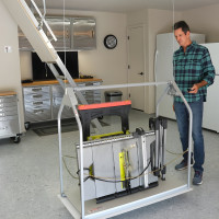 Attic Lift for 19 ft Ceilings, 250 lb Corded Remote