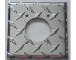 Diamond Plate Round 2 1/8 Inch Wall Plate