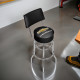 Chevrolet Padded Shop Stool with Backrest