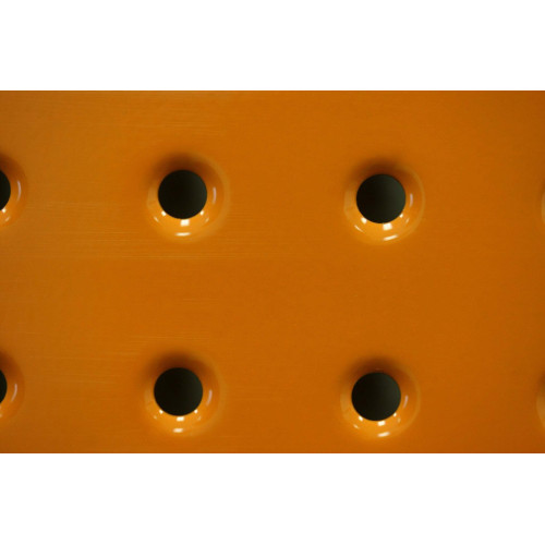 Two Orange Powdercoated 16" x 32" Metal Pegboard