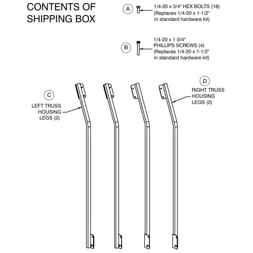 Attic Lift Truss Legs Kit (Legs Only)