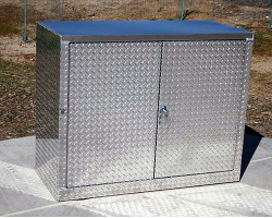 4 foot wide 22 inches deep 38 inches tall Diamond Plate Base Cabinet