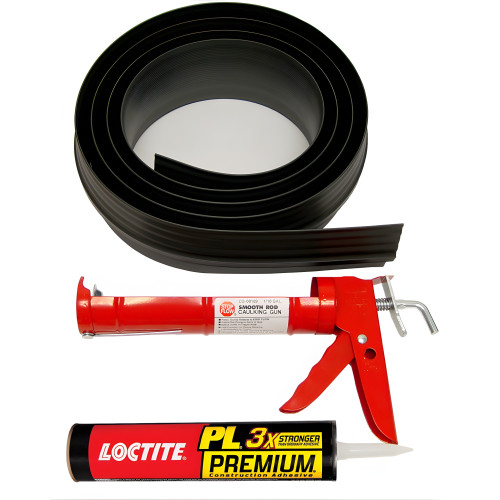 10ft 3in Black Garage Door Threshold with Adhesive