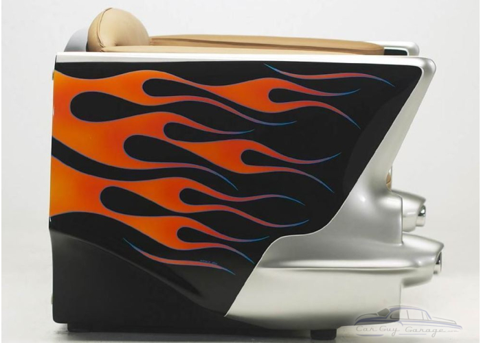 Black with Flames 1957 Chevy Couch