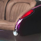 1957 Deep Purple Corvette with Caramel Brown Leather Couch