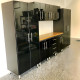 Black Modular 9 Piece Garage Cabinet Kit with Worktop Black Modular 9 Piece Garage Cabinet Kit with Worktop