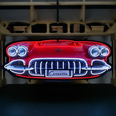 Corvette Neon Sign - C1 Front Grille 60 x 23