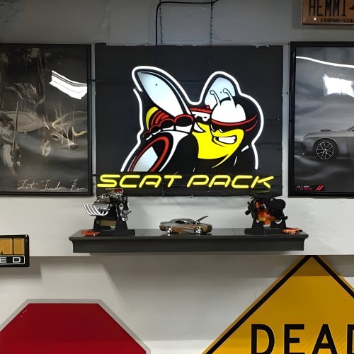 Dodge Scat Pack Neon Sign With Backing