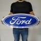 Official Ford Blue Oval Logo Metal Wall Sign - 14-Gauge Steel