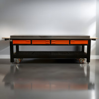 12 ft Heavy-Duty Steel Workbench with 4 Drawers, 8000 lb Capacity