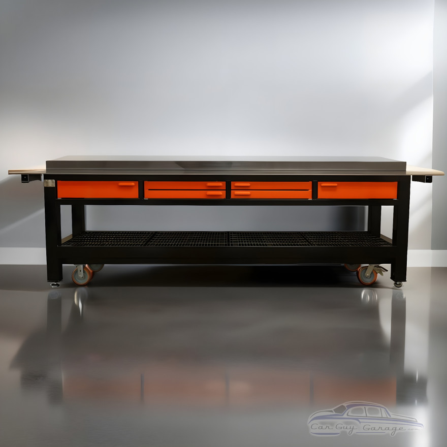 Four Drawer 12 Foot Long Steel Workbench Four Drawer 12 Foot Long Steel Workbench