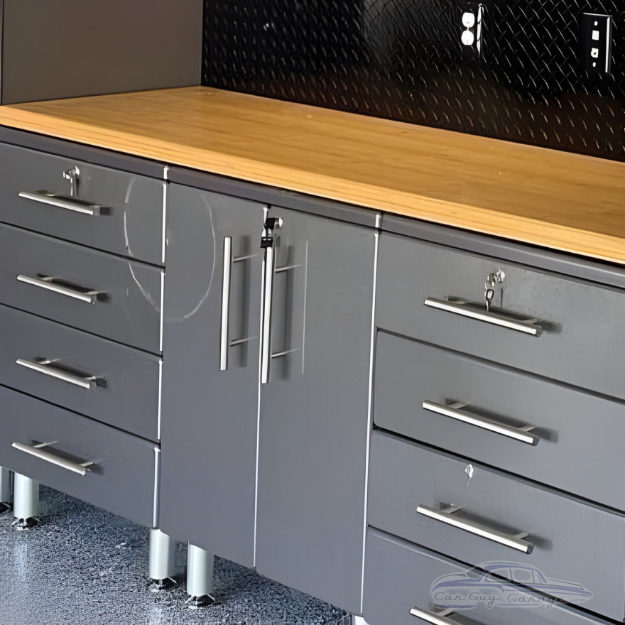 Silver Modular 4 Piece Garage Workstation Kit Silver Modular 4 Piece Garage Workstation Kit