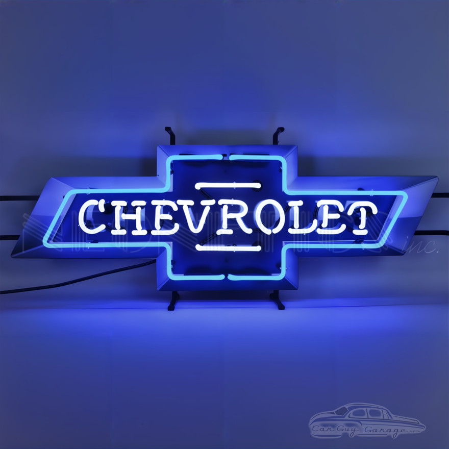 Chevrolet Bowtie Neon Sign with Backing Chevrolet Bowtie Neon Sign with Backing