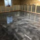 Storm Cloud Basecoat with Obsidian Silver Effects Metallic Epoxy Storm Cloud Basecoat with Obsidian Silver Effects Metallic Epoxy