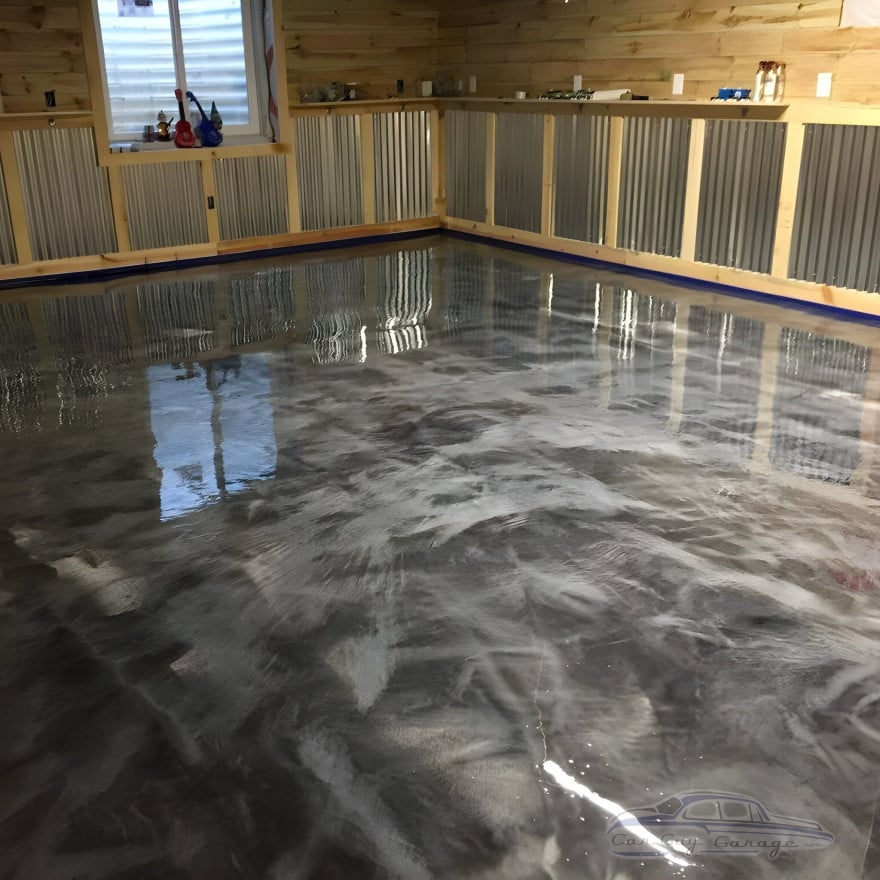 Storm Cloud Basecoat with Obsidian Silver Effects Metallic Epoxy Storm Cloud Basecoat with Obsidian Silver Effects Metallic Epoxy
