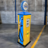 Sunoco Blue Erie 129 Lighted Gas Pump - 78" Tall x 25" Wide x 23" Deep