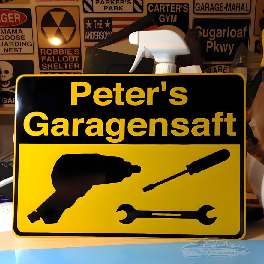 Personalized Aluminum Garage Sign Personalized Aluminum Garage Sign