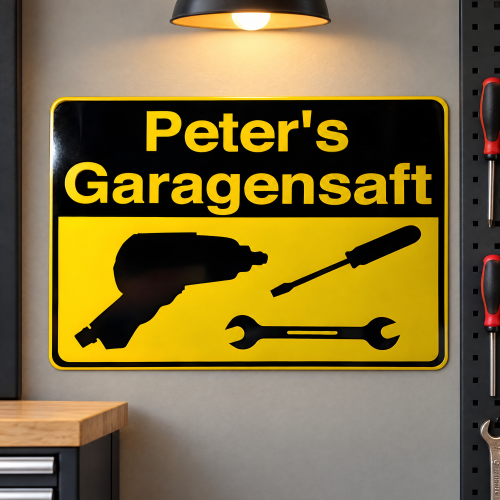 Personalized Metal Garage Sign - Custom Aluminum Plaque