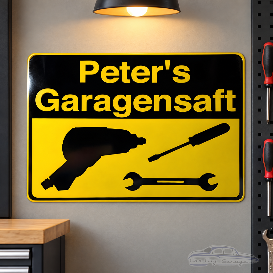 Personalized Metal Garage Sign - Custom Aluminum Plaque
