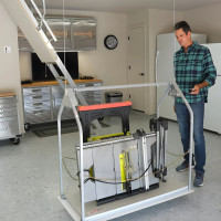 Extra-High Attic Storage Lift - 19ft Ceiling - 250lbs - Wall Switch