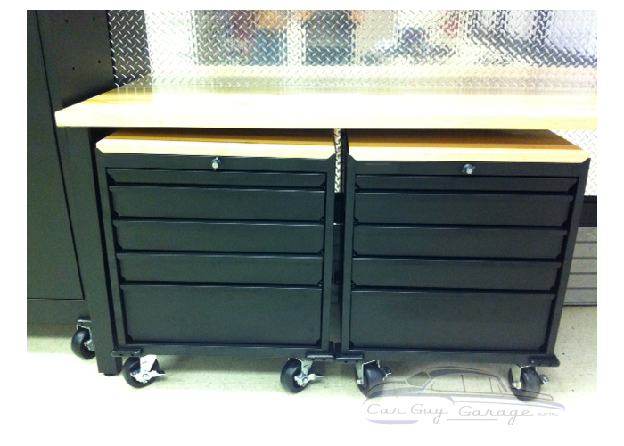 Five Drawer Modular Black Base Cabinet