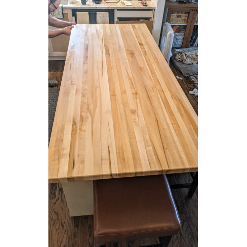 72" Long 1.75" Thick Maple Butcher Block Countertop