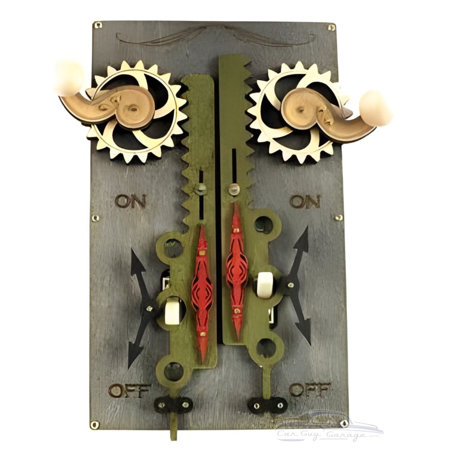 Gray Double Toggle Rack and Pinion Light Switch Plate Gray Double Toggle Rack and Pinion Light Switch Plate