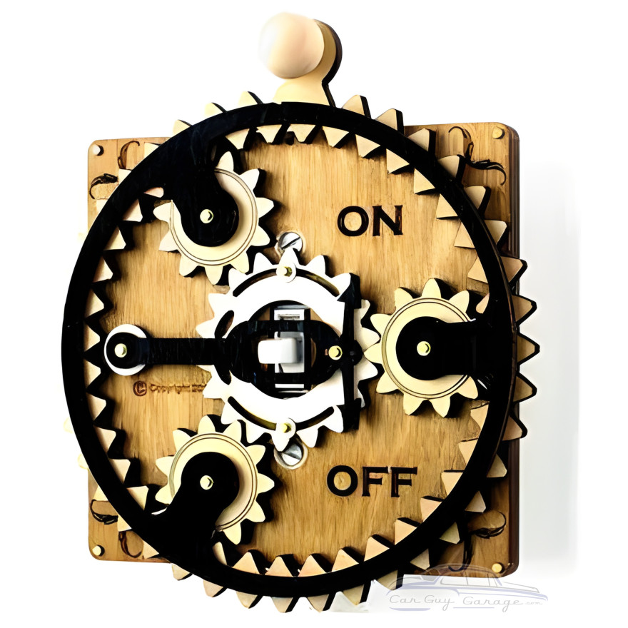 Tan Single Toggle Planetary Gear Light Switch Plate Tan Single Toggle Planetary Gear Light Switch Plate