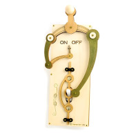 Mechanical Wood Lever Light Switch Cover Plate - Single Toggle Overlay