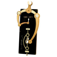 Black Mechanical Lever Light Switch Cover - Single Toggle