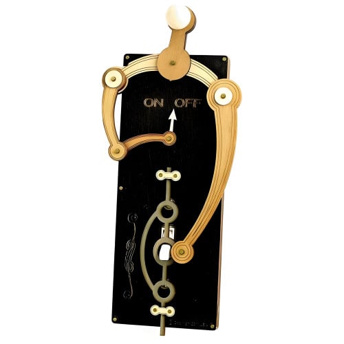 Black Single Toggle Levered Handle Light Switch Plate