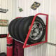 Red Wall Mounted Tire Rack Red Wall Mounted Tire Rack